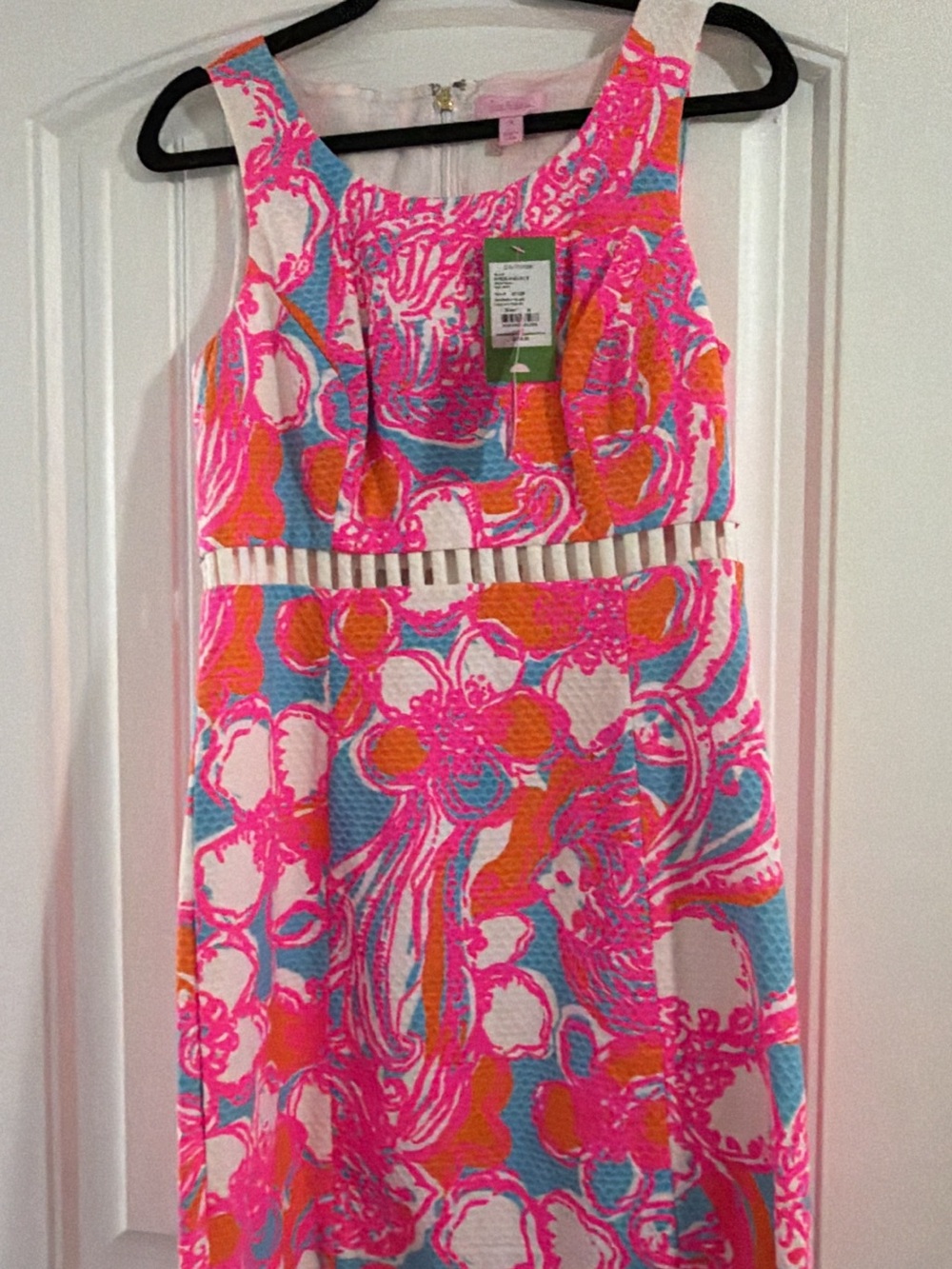Lilly Pulitzer Pink Blue Orange Floral Shift Dress
